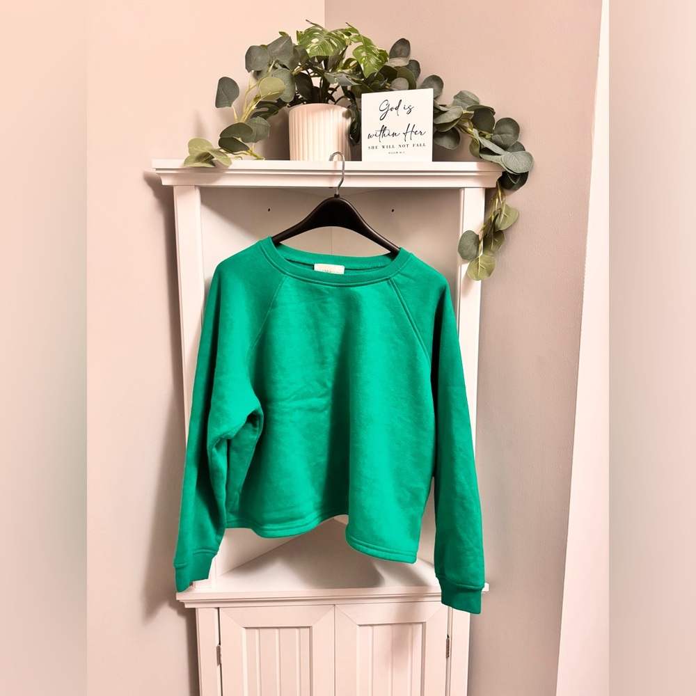 Zenana Outfitters Teal Crewneck Top